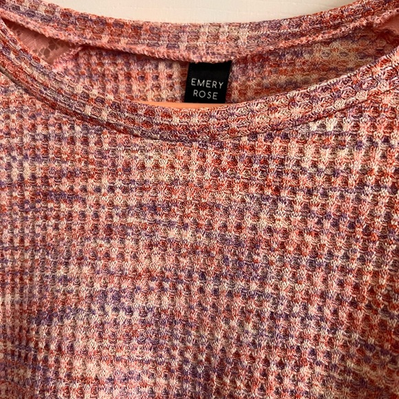 Elegant Pink Lace Women's Sweater - Picture 3 of 3
